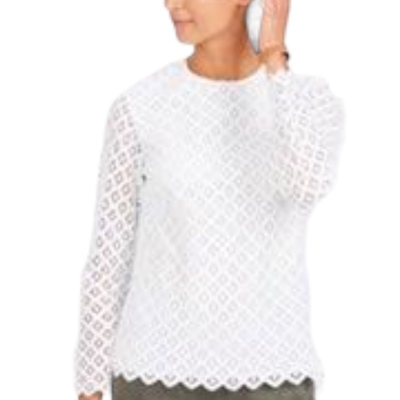 J. McLaughlin Lissa Lace Blouse White Size Small - Picture 2 of 10